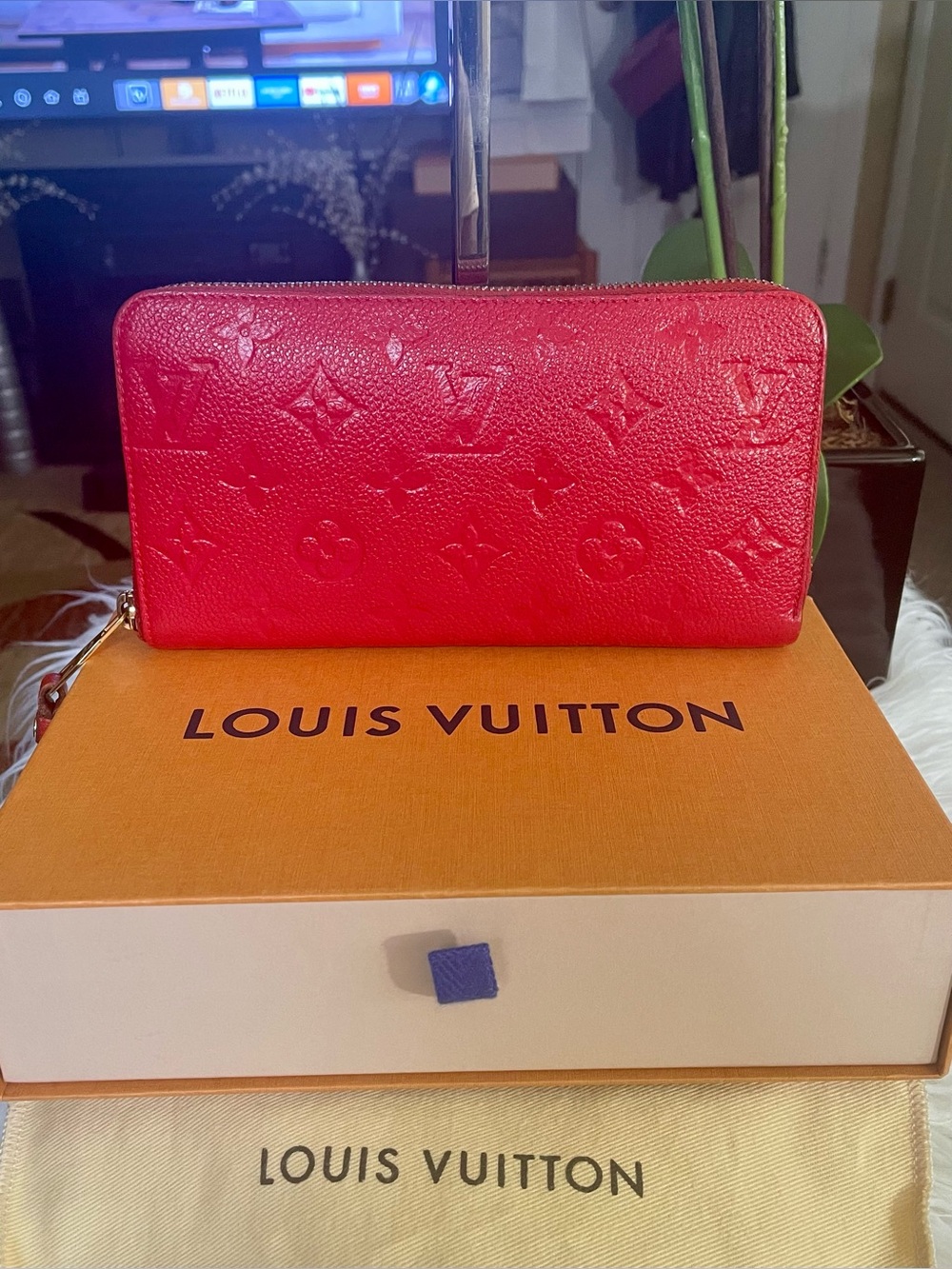 Louis Vuitton Long Wallet Red Monogram